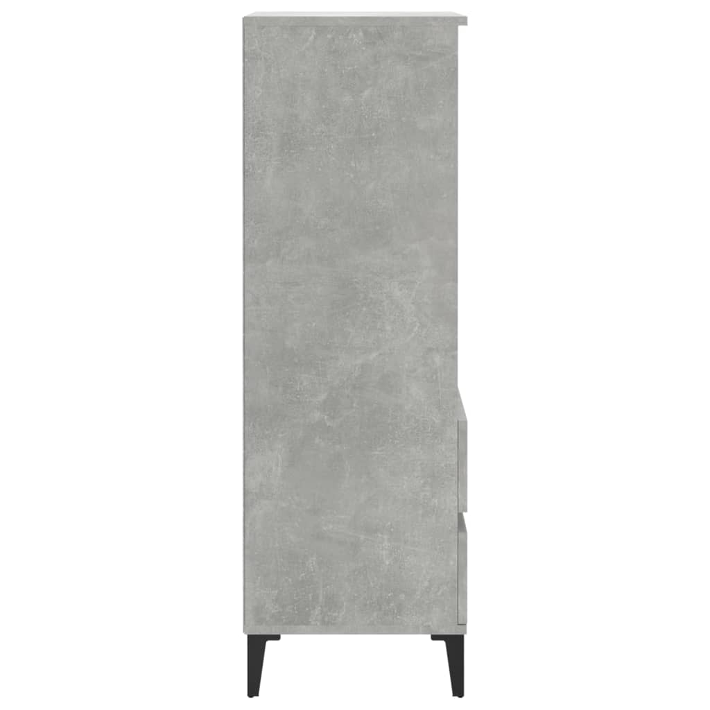 Credenza Grigio Cemento 40x36x110 cm in Legno Multistrato cod mxl 6607