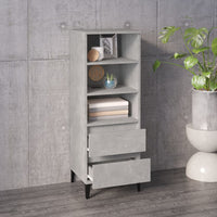 Credenza Grigio Cemento 40x36x110 cm in Legno Multistrato cod mxl 6607