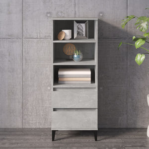 Credenza Grigio Cemento 40x36x110 cm in Legno Multistrato cod mxl 6607