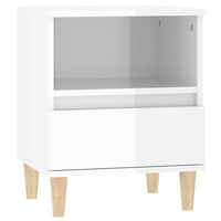 Comodini 2 pz in Bianco Lucido 40x35x50 cm 821799