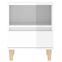 Comodini 2 pz in Bianco Lucido 40x35x50 cm 821799