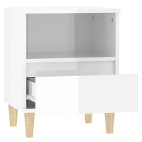 Comodini 2 pz in Bianco Lucido 40x35x50 cm 821799