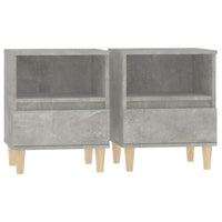 Comodini 2 pz Grigio Cemento 40x35x50 cm cod mxl 30164