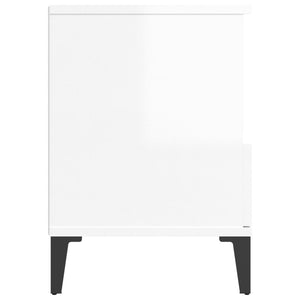 Comodino Bianco Lucido 40x35x50 cm cod mxl 62324