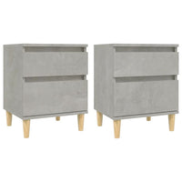 Comodini 2 pz Grigio Cemento 40x35x50 cm 821835