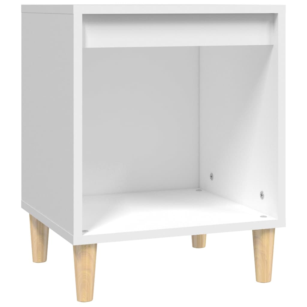 Comodino Bianco 40x35x50 cm in Legno Multistrato cod mxl 30573