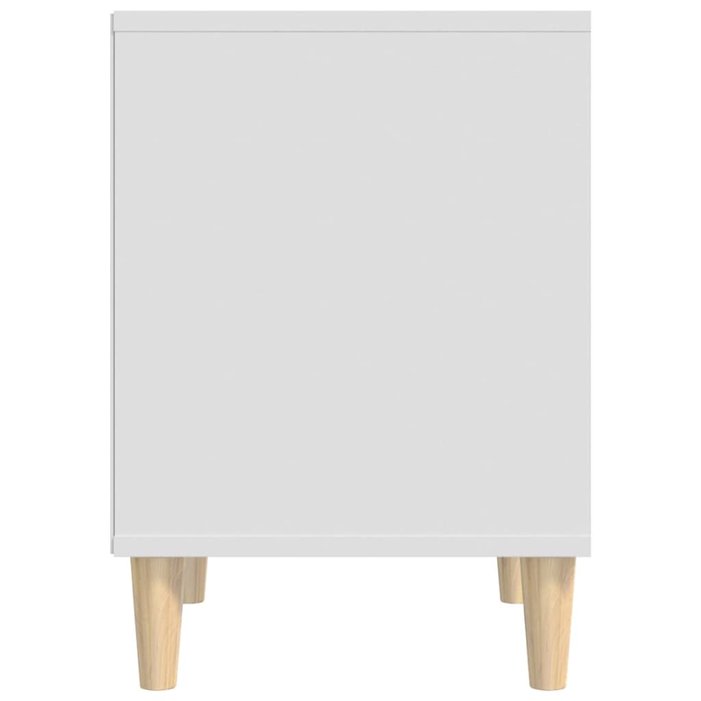 Comodino Bianco 40x35x50 cm in Legno Multistrato cod mxl 30573