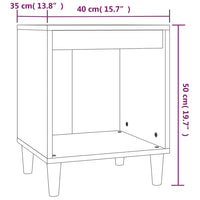 Comodini 2 pz Grigio Cemento 40x35x50 cm cod mxl 29967