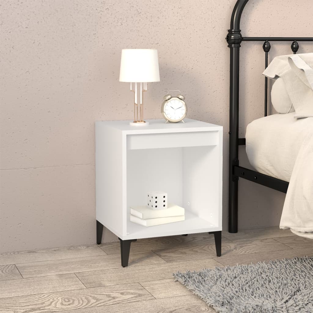 Comodini 2 pz in Bianco 40x35x50 cm cod mxl 30096