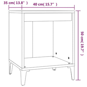 Comodini 2 pz in Bianco 40x35x50 cm 821875