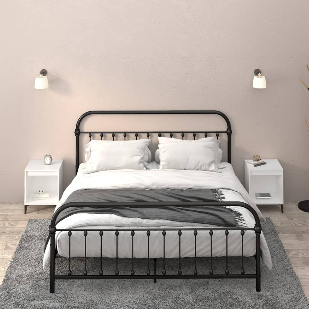 Comodini 2 pz in Bianco 40x35x50 cm cod mxl 30096