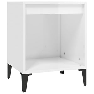 Comodini 2 pz in Bianco Lucido 40x35x50 cm