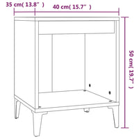 Comodini 2 pz Grigio Cemento 40x35x50 cm cod mxl 30076