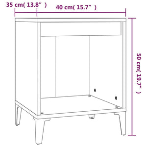 Comodini 2 pz Grigio Cemento 40x35x50 cm cod mxl 30076