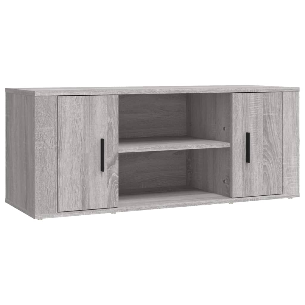 Mobile TV Grigio Sonoma 100x35x40 cm in Legno Multistrato 823097