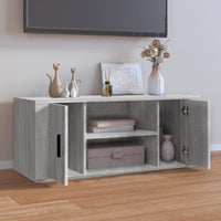 Mobile TV Grigio Sonoma 100x35x40 cm in Legno Multistrato 823097