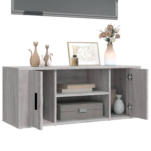 Mobile TV Grigio Sonoma 100x35x40 cm in Legno Multistrato 823097