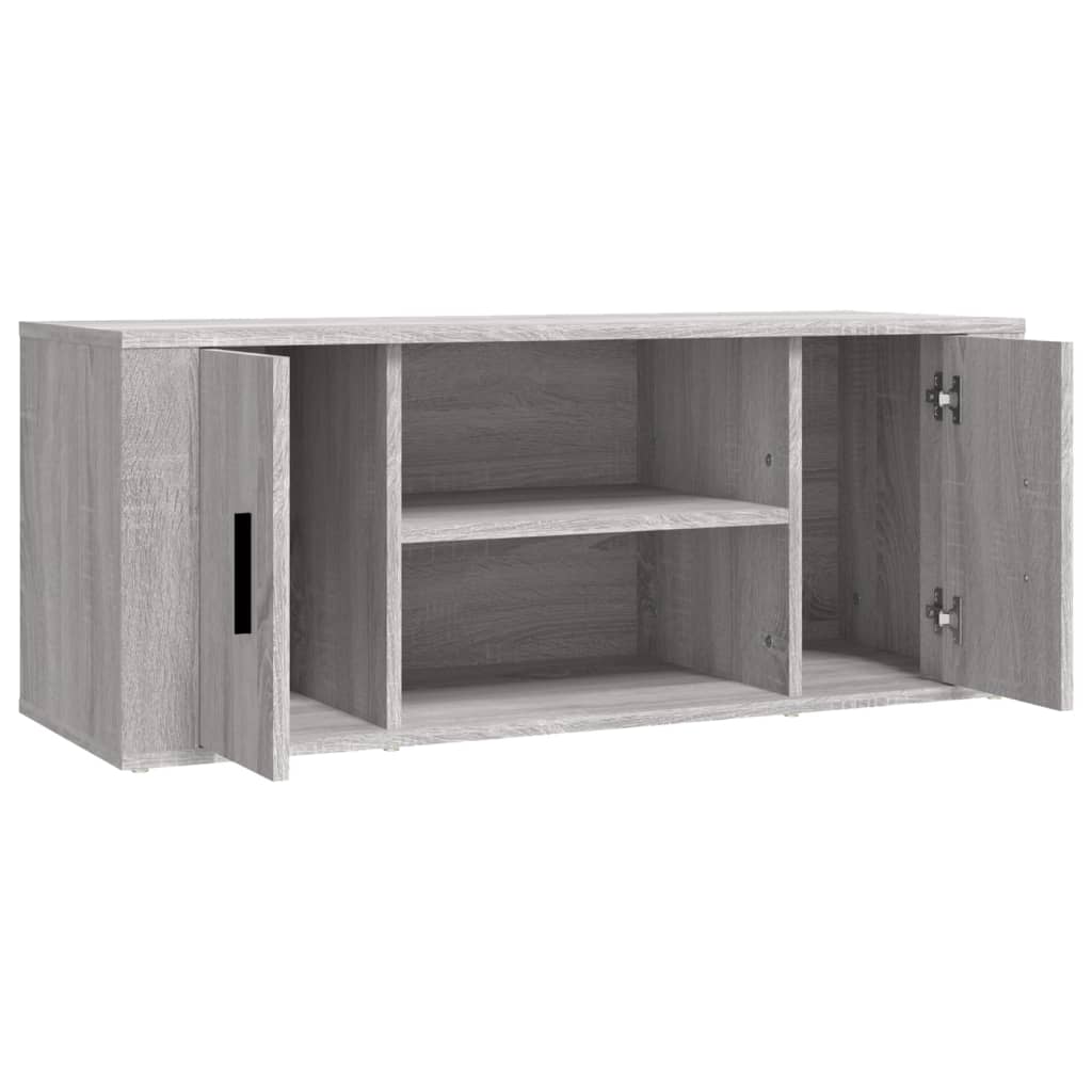 Mobile TV Grigio Sonoma 100x35x40 cm in Legno Multistrato 823097