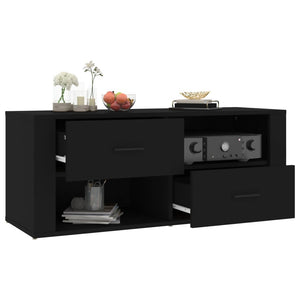 Mobile Porta TV Nero 100x35x40 cm in Legno Multistrato 823100