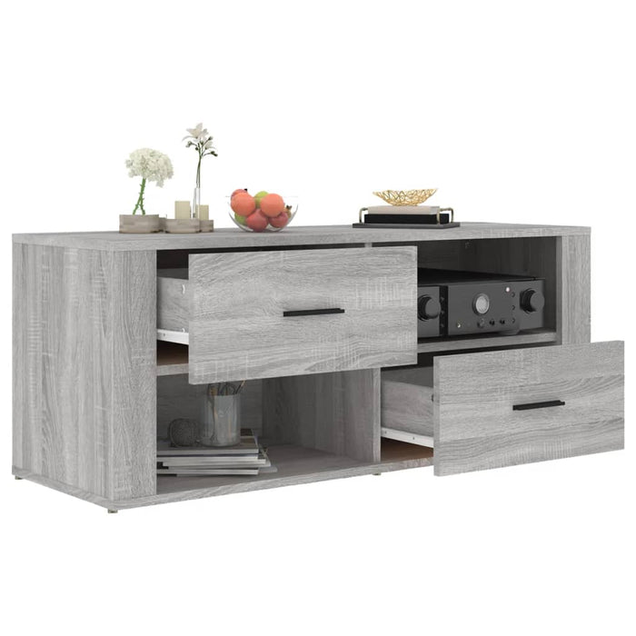 Mobile TV Grigio Sonoma 100x35x40 cm in Legno Multistrato 823105