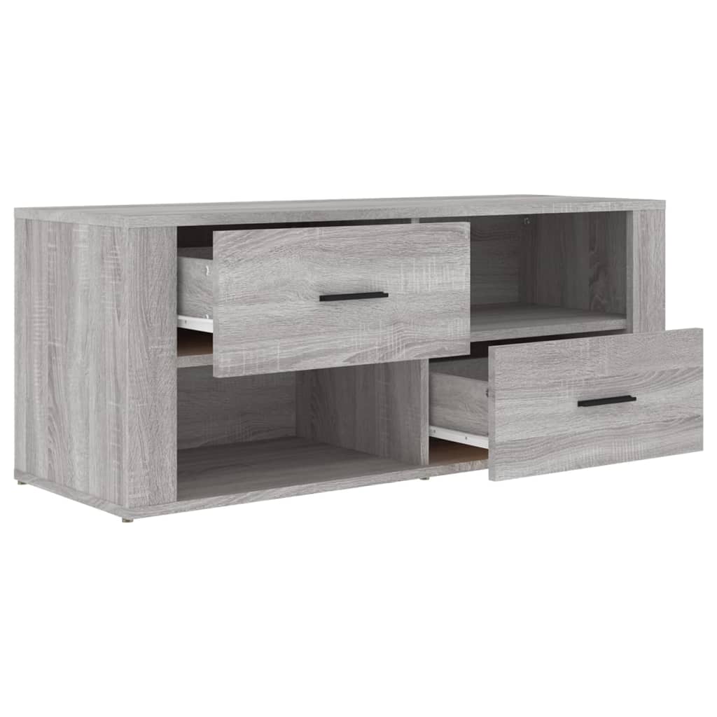 Mobile TV Grigio Sonoma 100x35x40 cm in Legno Multistrato 823105