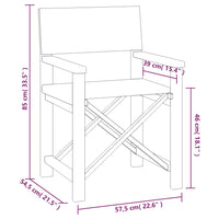 Sedie da Regista 2 pz in Legno Massello di Teak Blu