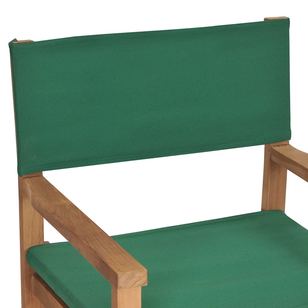 Sedie da Regista Pieghevoli 2 pz in Massello di Teak Verde 3143631