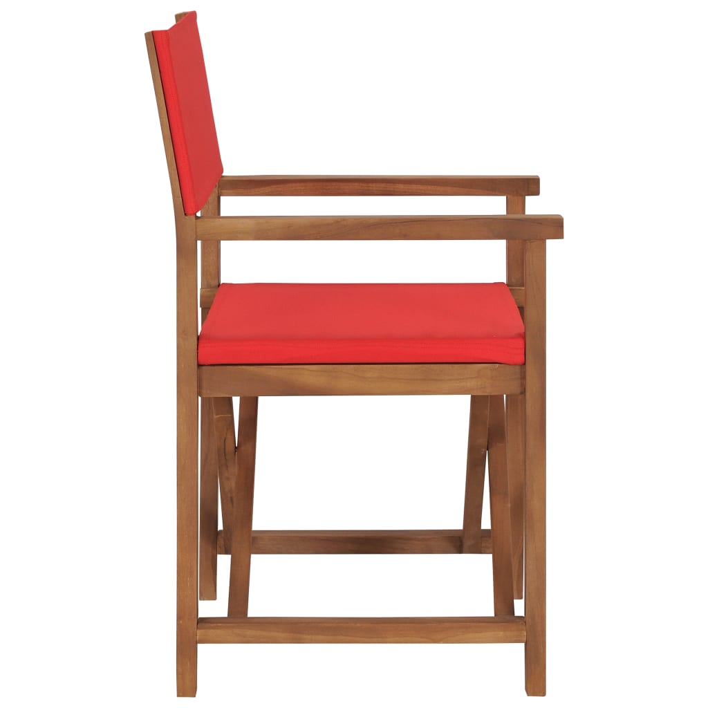 Sedie da Regista Pieghevoli 2 pz in Massello di Teak Rosso 3143632