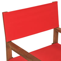 Sedie da Regista Pieghevoli 2 pz in Massello di Teak Rosso 3143632