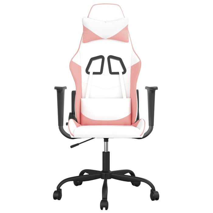 Sedia da Gaming Bianco e Rosa in Similpelle 3143650