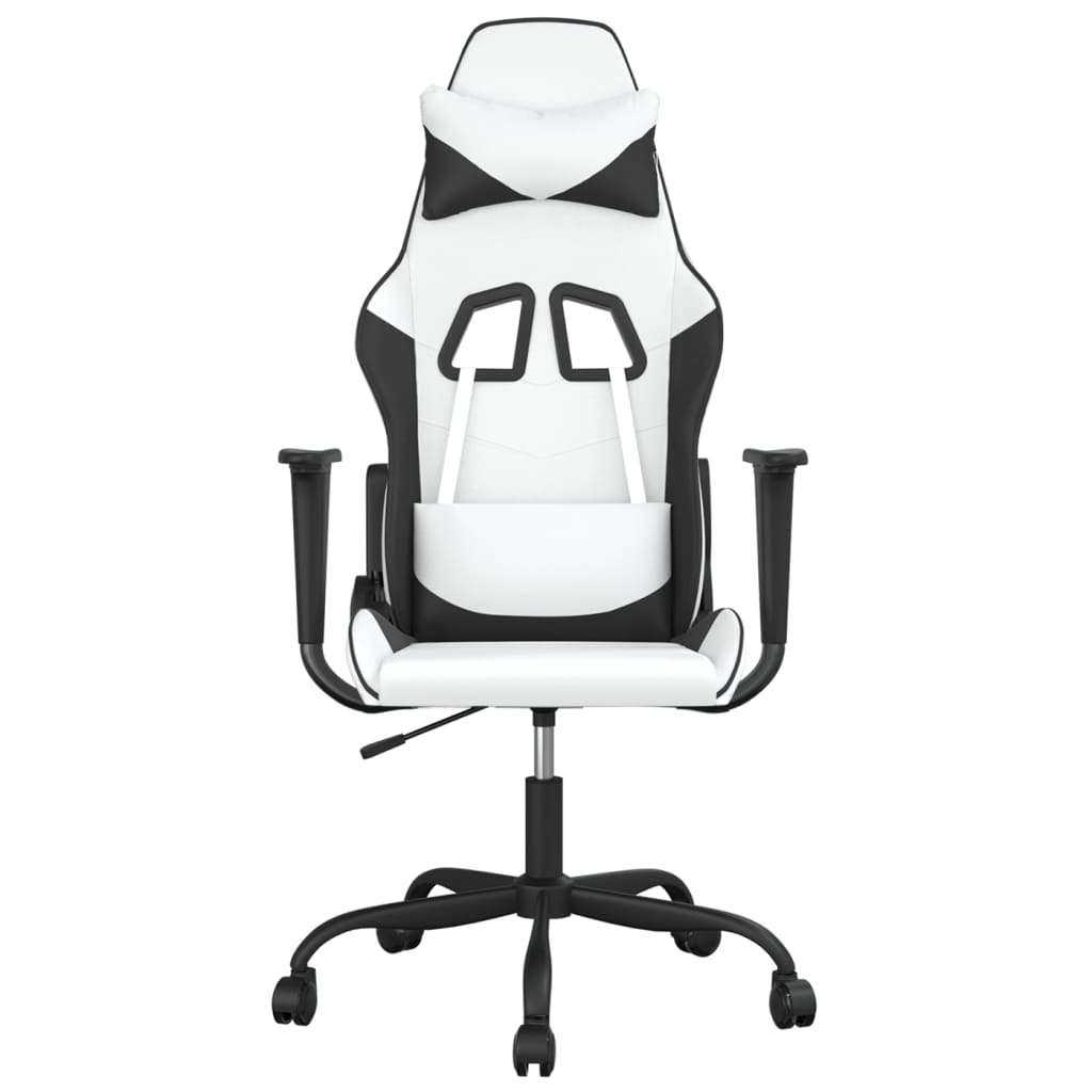 Sedia da Gaming Bianco e Nero in Similpelle 3143651