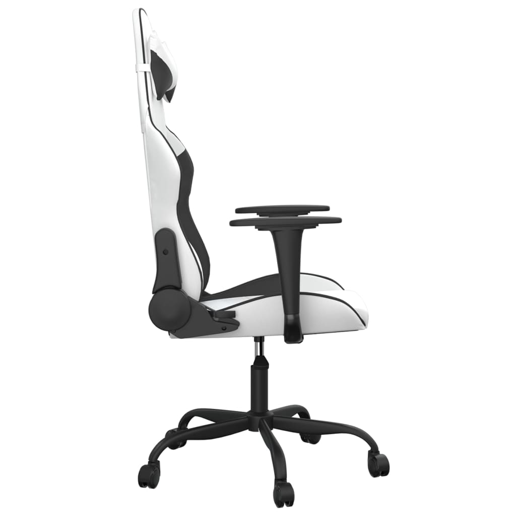 Sedia da Gaming Bianco e Nero in Similpelle 3143651