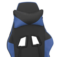 Sedia da Gaming con Poggiapiedi Nero e Blu in Similpelle 3143653