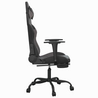 Sedia da Gaming con Poggiapiedi Nero e Grigio in Similpelle 3143657