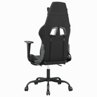 Sedia da Gaming con Poggiapiedi Nero e Grigio in Similpelle 3143657