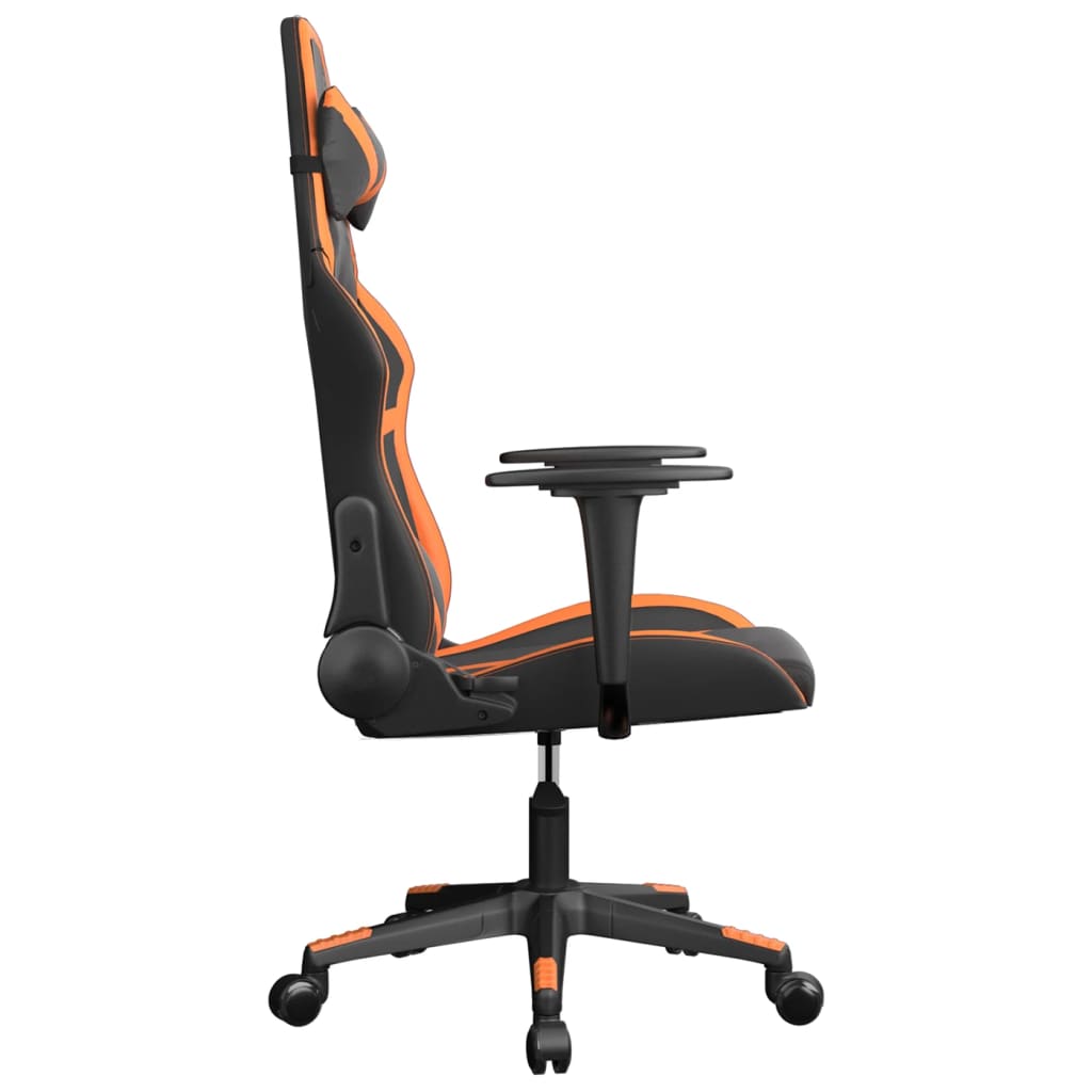 Sedia da Gaming Nero e Arancione in Similpelle 3143671