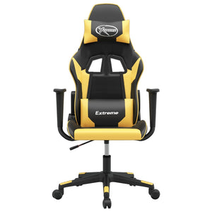 Sedia da Gaming Nera e Oro in Similpelle 3143689