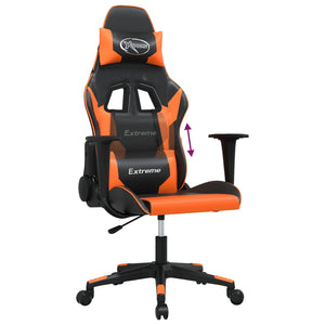 Sedia da Gaming Nero e Arancione in Similpelle 3143693