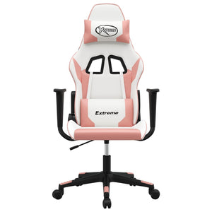 Sedia da Gaming Bianco e Rosa in Similpelle 3143696