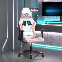 Sedia da Gaming Bianco e Rosa in Similpelle 3143696