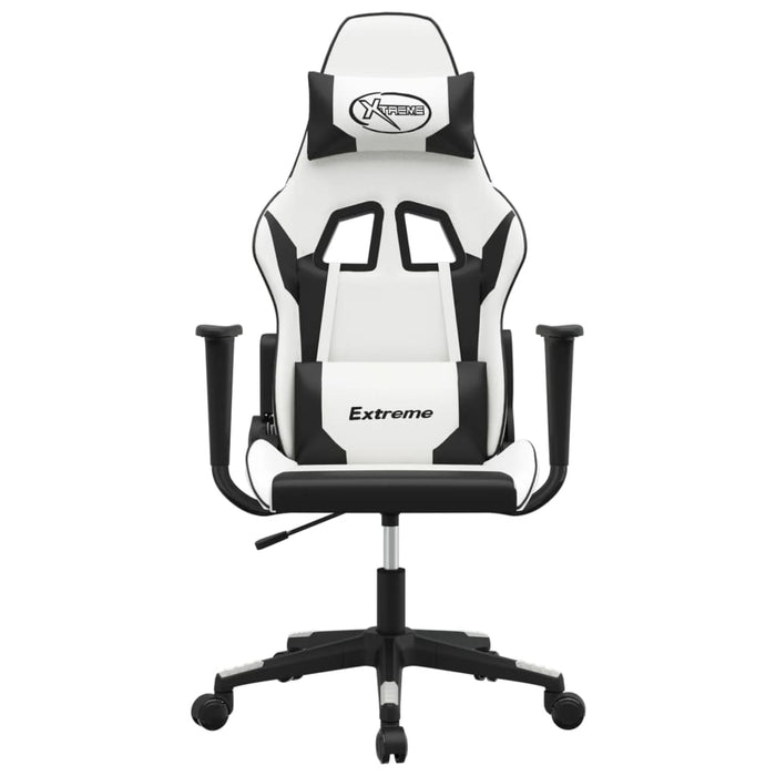 Sedia da Gaming Bianco e Nero in Similpelle 3143697