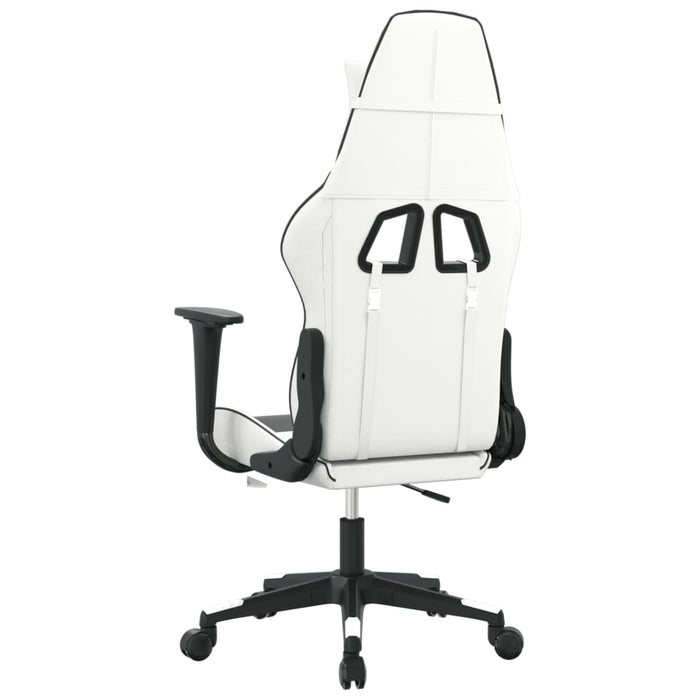 Sedia da Gaming Bianco e Nero in Similpelle 3143697