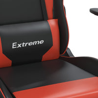 Sedia da Gaming con Poggiapiedi Nero e Rosso in Similpelle cod mxl 62808