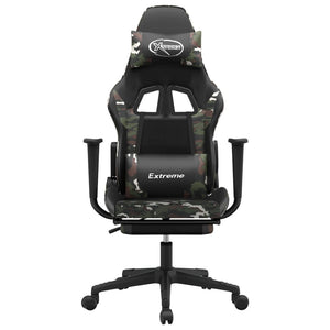 Sedia da Gaming con Poggiapiedi Nero e Mimetico in Similpelle cod mxl 64863