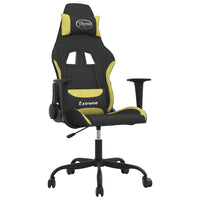 Sedia da Gaming Nero e Verde Chiaro in Tessuto 3143717