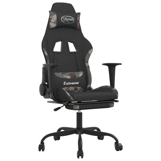 Sedia da Gaming con Poggiapiedi Nero e Mimetico in Tessutocod mxl 123795