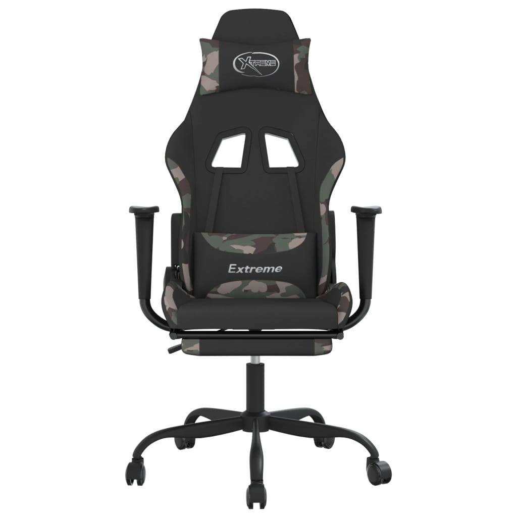 Sedia da Gaming con Poggiapiedi Nero e Mimetico in Tessutocod mxl 123795