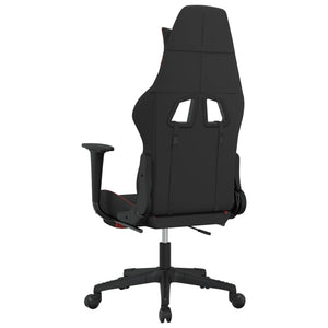 Sedia da Gaming con Poggiapiedi Rosso e Nero in Tessuto cod mxl 69713