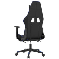 Sedia da Gaming con Poggiapiedi Nero e Blu in Similpelle cod mxl 67619