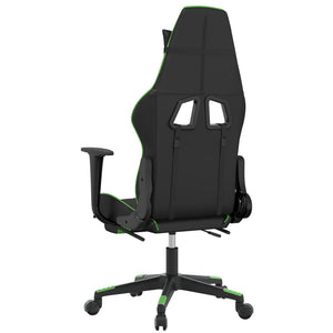 Sedia da Gaming con Poggiapiedi Nero e Verde in Similpelle 3143767